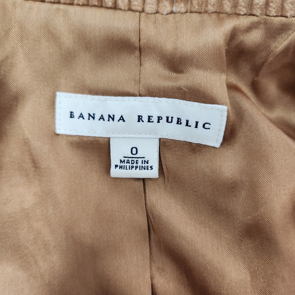 Banana Republic Corduroy Cropped Fitted Blazer Y2K Size 0 - Picture 8 of 10